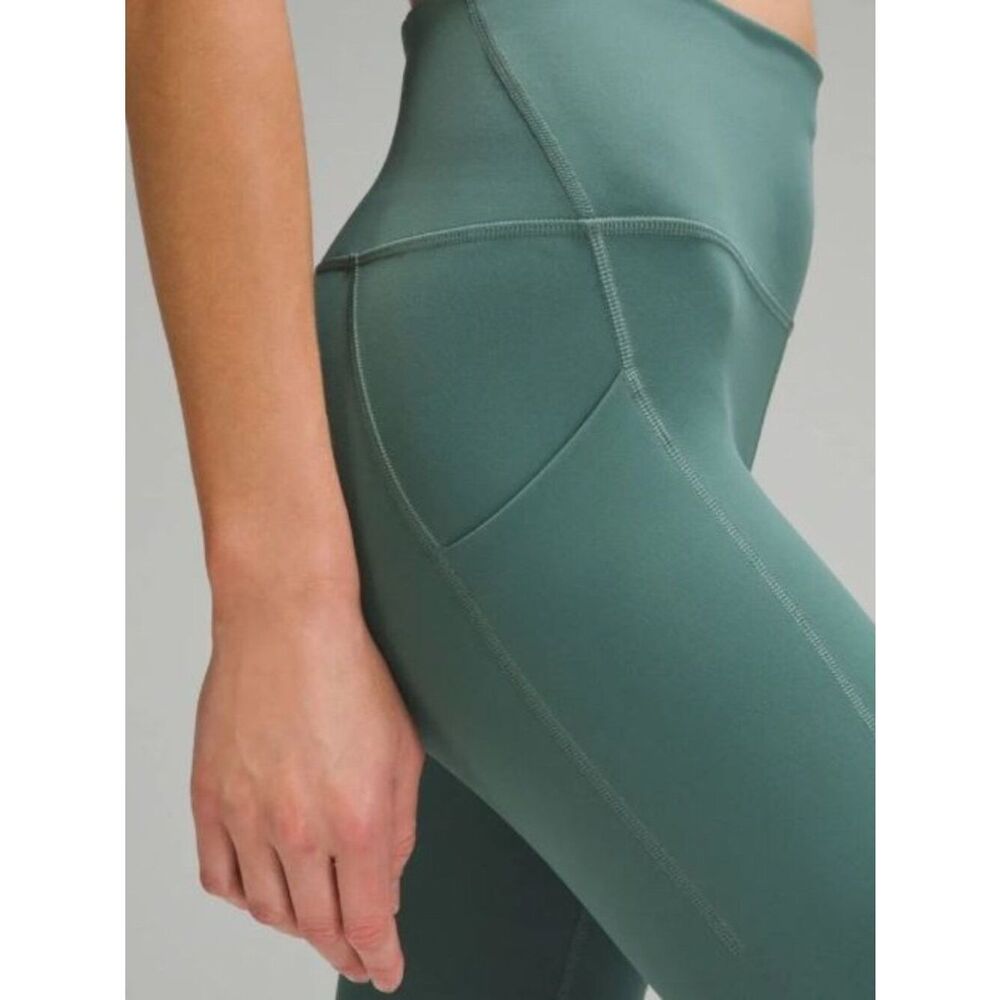 NWT lululemon Wunder Train HR Tight 25" *POCKETS* Medium Forrest